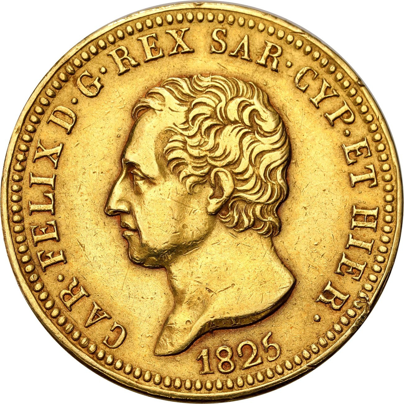 Włochy Sardynia Carlo Felice (1821-1831) 40 lirów 1825 Turyn